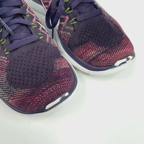 Nike‎ Free 4.0 Flyknit Running Athletic Shoes Womens Size 7 Purple 717076-502 - Picture 9 of 10